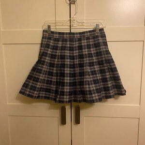 Pleated school uniform skort